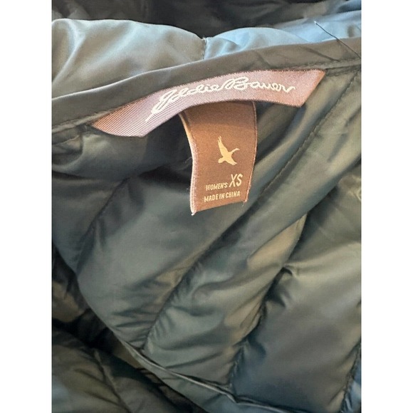 Eddie Bauer Astoria Hooded Down Parka Blue Hooded Puffer Jacket Coat Size XS - Picture 10 of 13